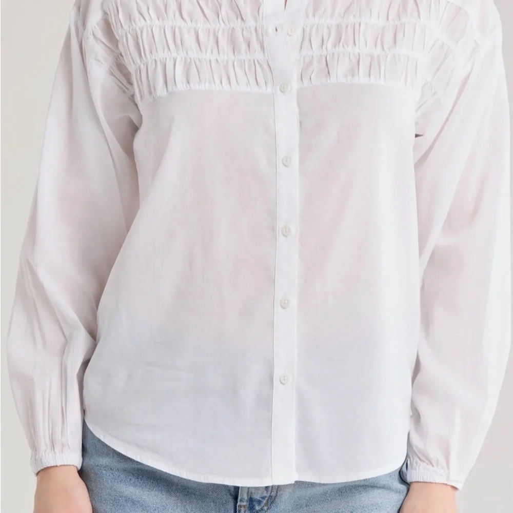 Splendid Collection Button-Up Ruffle Blouse R13A